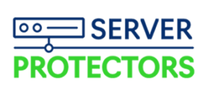 Server Protectors logo showing server connected to line